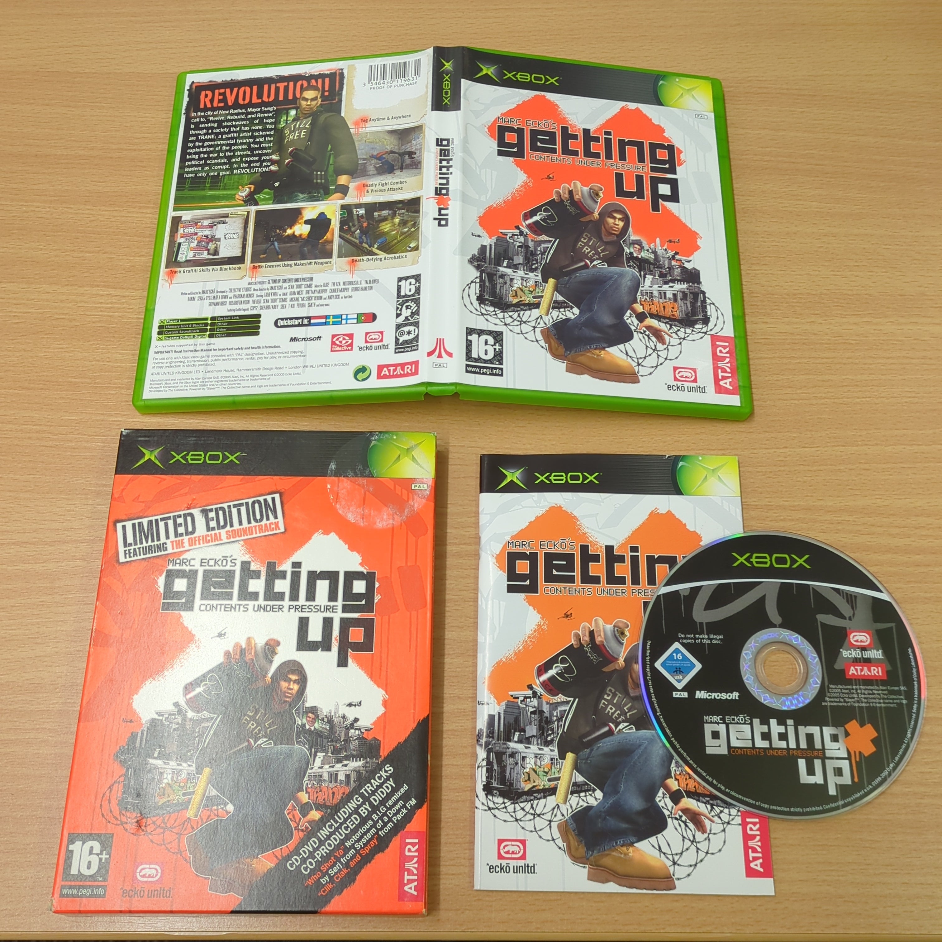 Marc Ecko's Getting Up: Contents Under Pressure (Limited Edition) original Xbox game Marc Ecko's Getting Up: Contents Under Pressure (Limited Edition) original Xbox game